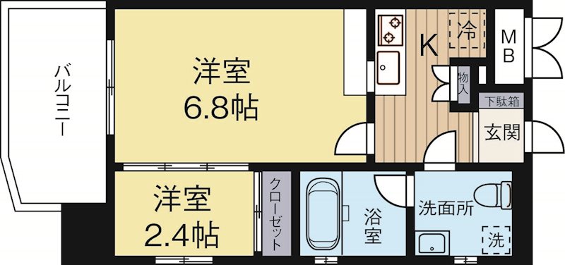 サニークレスト大濠公園 603号室 間取り