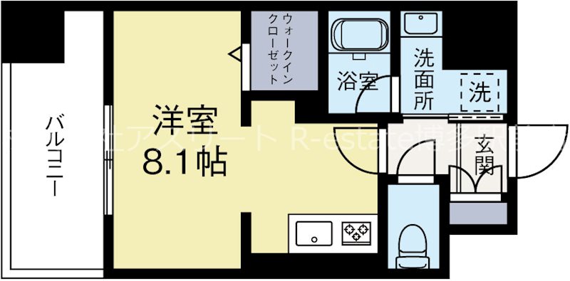 ランディックプレミアムHAKATA 206号室 間取り