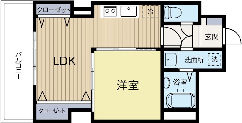 レジデンスカープ博多 603号室 間取り