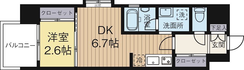 アプロ住吉レジデンス 301号室 間取り