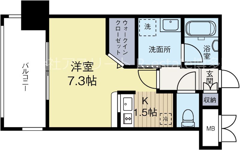 エンクレスト天神AVANT 406号室 間取り