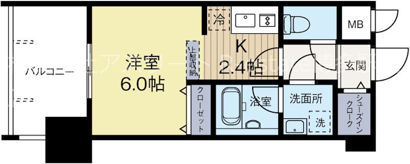 グランフォーレ博多ウォーターフロント 1419号室 間取り