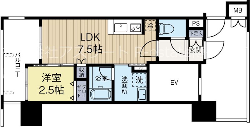 アクタス薬院テラス 間取り図