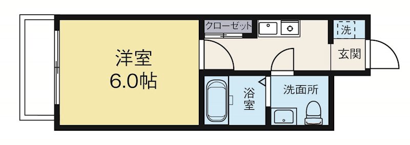 エステートモア博多駅前 602号室 間取り