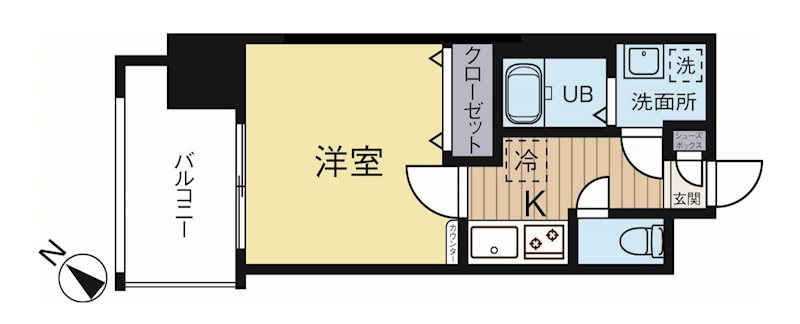 エンクレスト博多駅前3 1106号室 間取り