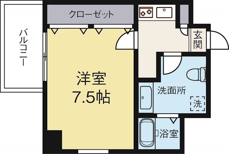 アイセレブ大博通り  1403号室 間取り