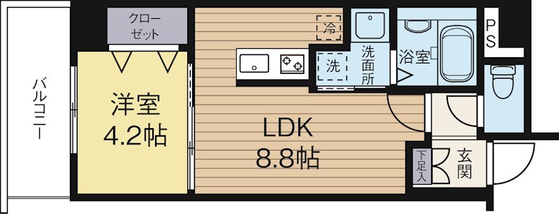 ソールオリエンス博多 803号室 間取り