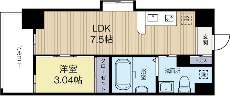 ルネッサンス21赤坂けやき通り 1306号室 間取り