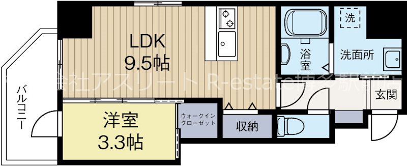 Trail博多 602号室 間取り