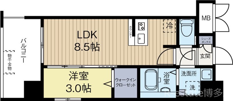 グランフォーレ県庁前アネックス 1404号室 間取り