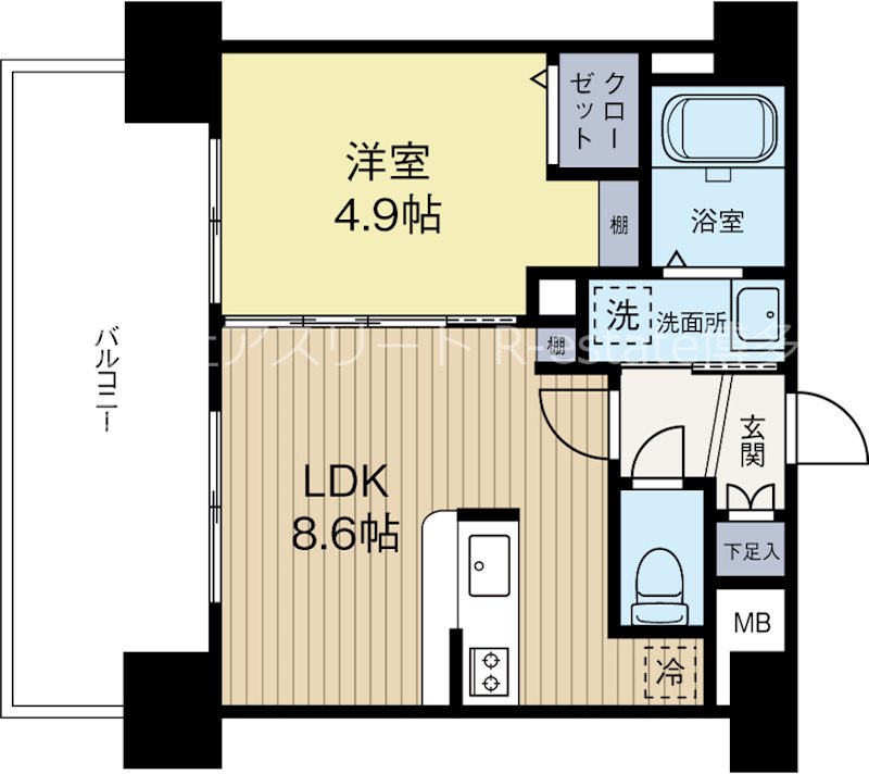 三島マンション博多駅東 407号室 間取り