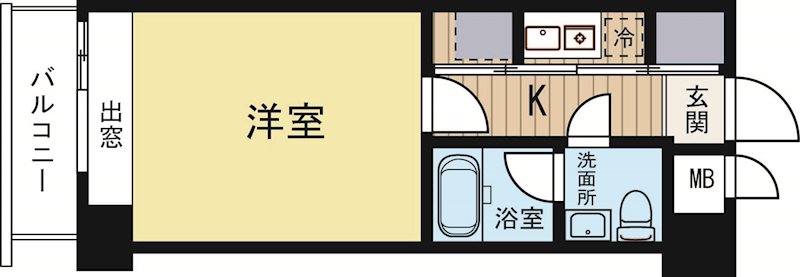 エステートモア博多アペックス 511号室 間取り