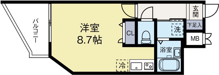 レジディア博多 611号室 間取り