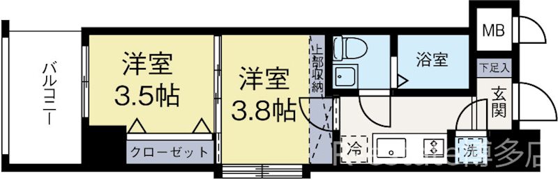 No67BENEFIT21博多 201号室 間取り