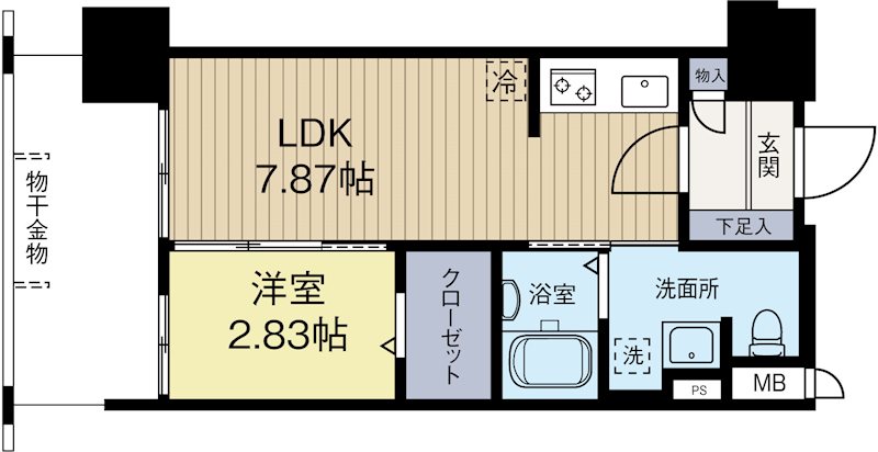 グランフォーレプライム博多 1105号室 間取り