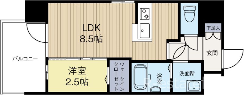 グランコート九大病院前 602号室 間取り