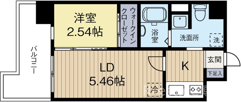 グランフォーレ薬院南 406号室 間取り