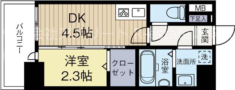 モダンパラッツォHAKATA EAST 503号室 間取り