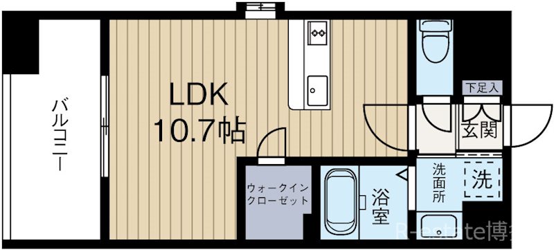 リブス吉塚 801号室 間取り