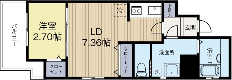 グランフォーレ薬院南 811号室 間取り