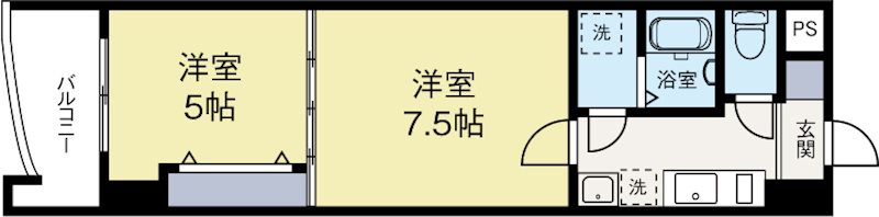 ロイヤル呉服112 1204号室 間取り