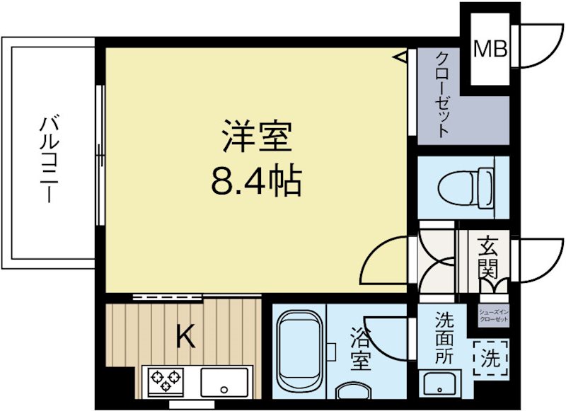 クロシェット薬院 601号室 間取り