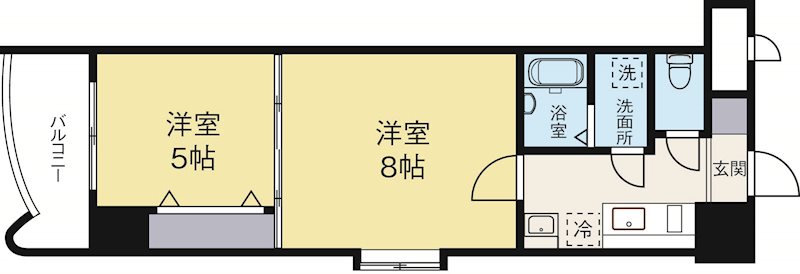 ロイヤル呉服112 1108号室 間取り