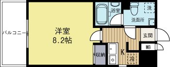 Fパルク県庁前 604号室 間取り