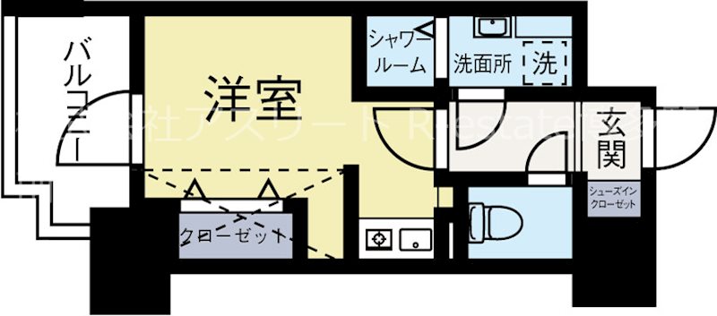 モダンパラッツォ天神南2 605号室 間取り