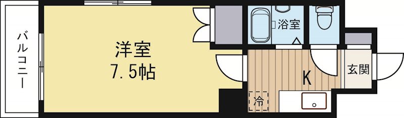 リファレンス県庁口 307号室 間取り