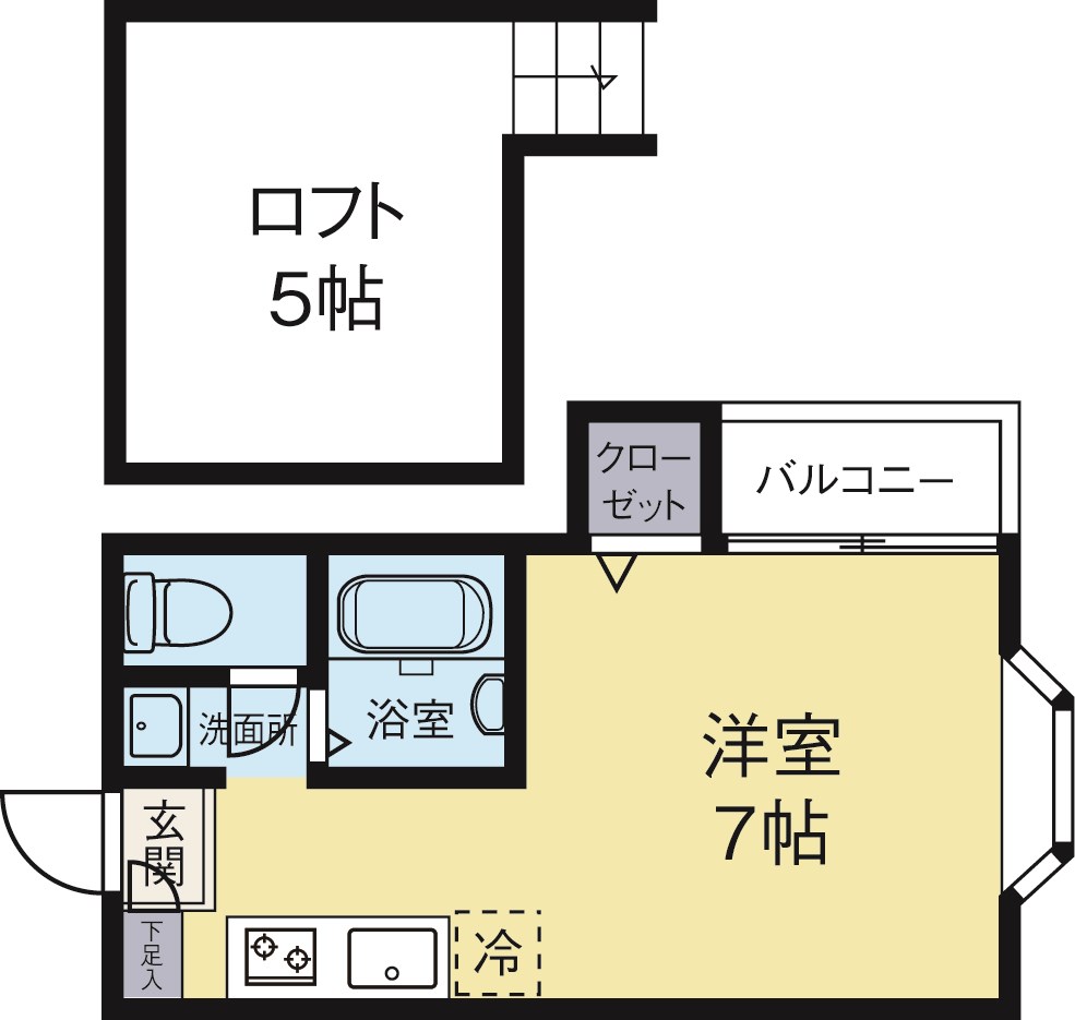 イルレガーロ東公園 203号室 間取り