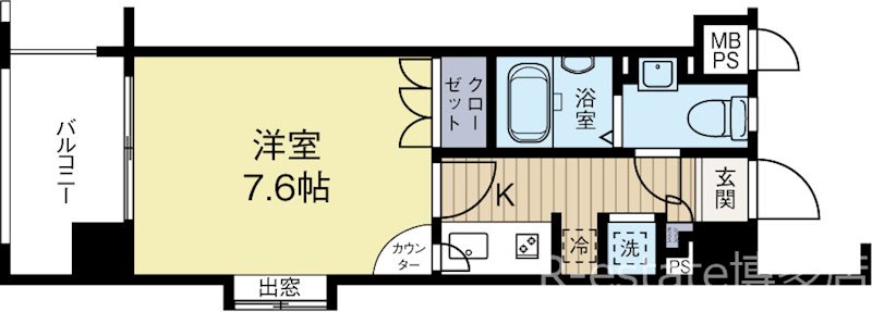 エンクレスト天神3 301号室 間取り