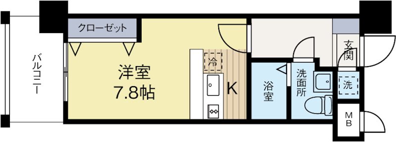 ギャランティー21博多ORIENTBLDNo.66 213号室 間取り