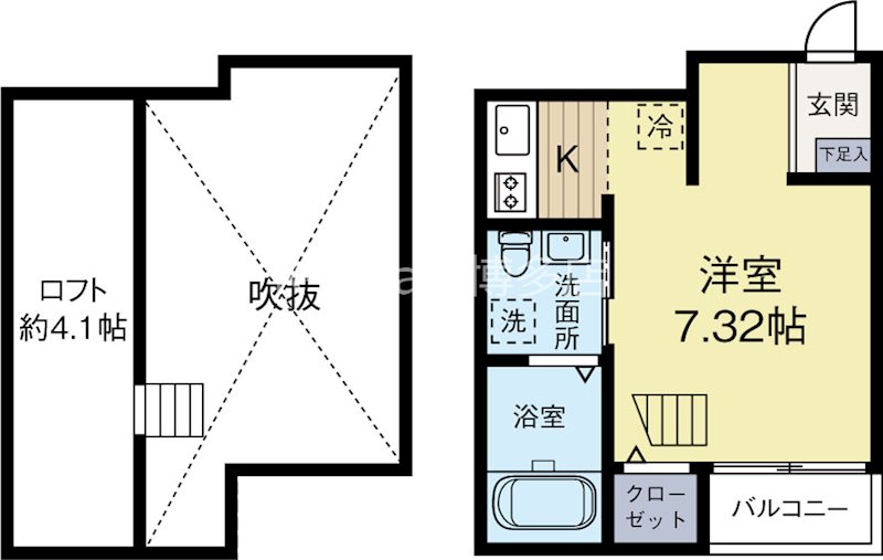 ボナール吉塚 201号室 間取り