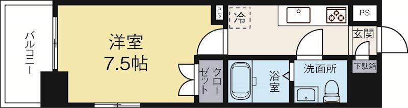 リファレンス祇園 504号室 間取り