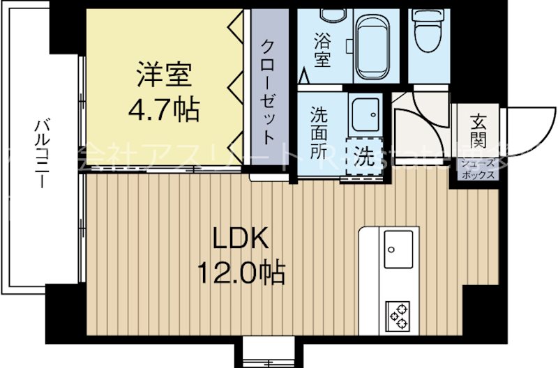 リブス薬院east 303号室 間取り