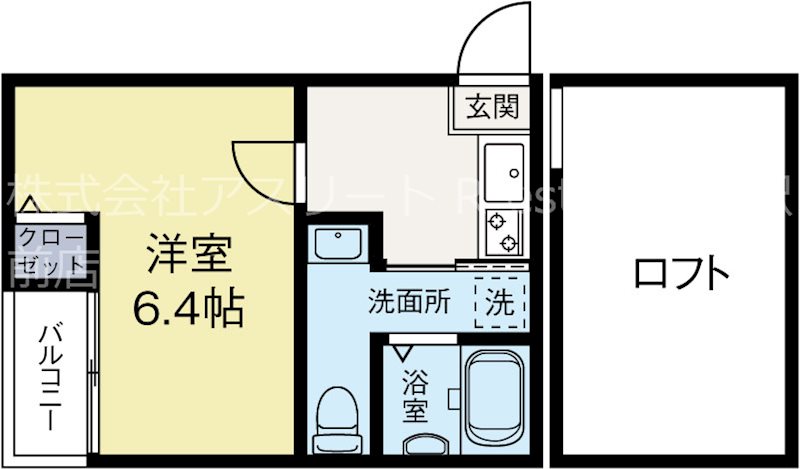 アプリコット 202号室 間取り