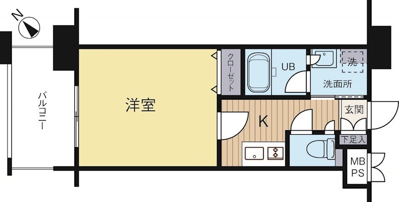 エンクレスト大博通りAPEX 707号室 間取り