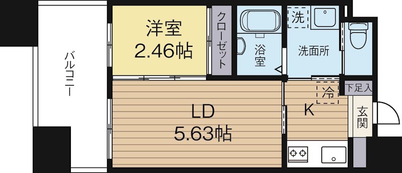 グランフォーレ薬院南 802号室 間取り