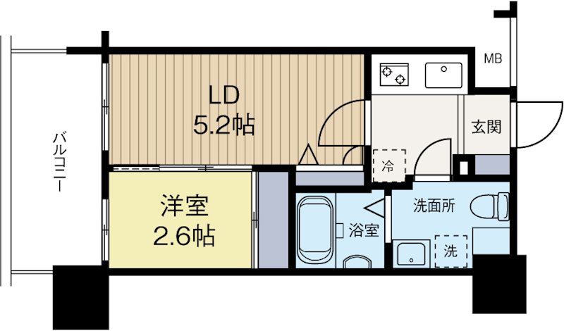 グランフォーレ呉服町 704号室 間取り