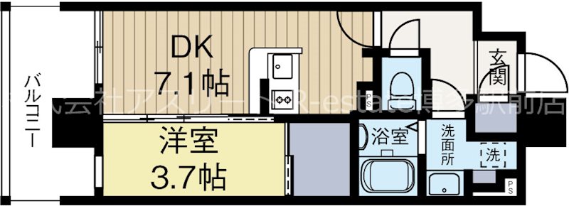 リアンシエルブルー白金 1202号室 間取り