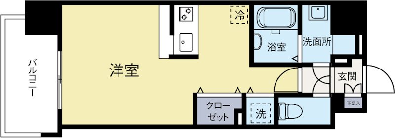 アソシアグロッツォ天神ザガーデン 1107号室 間取り