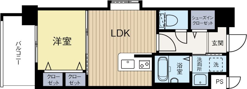 レジデンシャルヒルズ上呉服 904号室 間取り