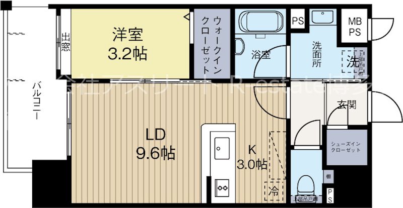 ヴィラージュ県庁前2 401号室 間取り