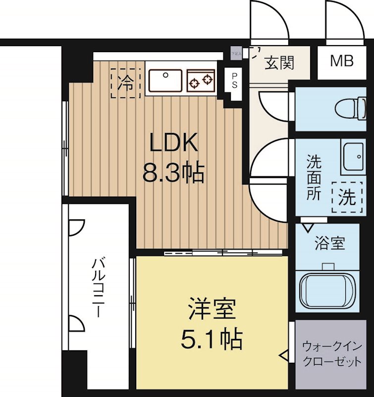 エルヴィータ駅南 605号室 間取り