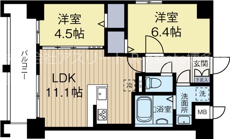 エルグランド吉塚 506号室 間取り