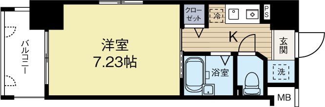 ダイナコートテソロ博多 1001号室 間取り