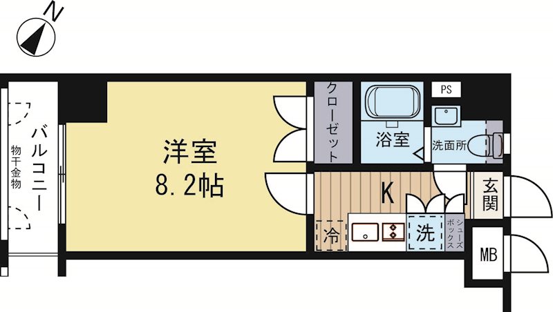 ダイナコートスタシオン博多 203号室 間取り