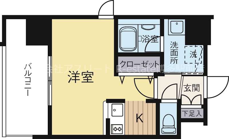 エンクレスト博多Rey 706号室 間取り