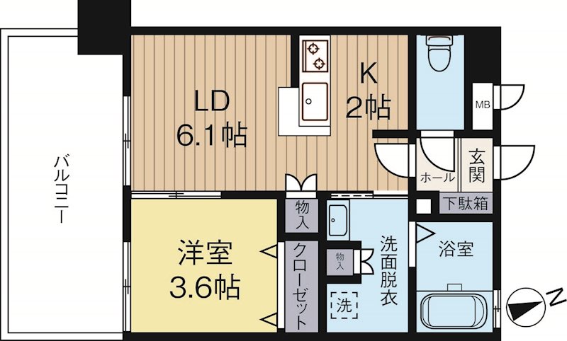 サニークレスト東比恵 203号室 間取り